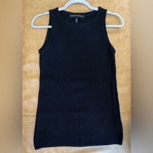 White House Black Market WHBM Black Knitted Sweater Tank, Size XS